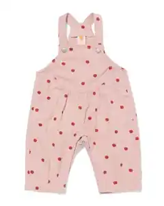 Baby-Latzhose mit Äpfeln rosa