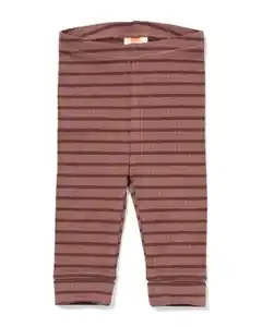 Newborn-Leggings, anliegend, gerippt, gestreift braun