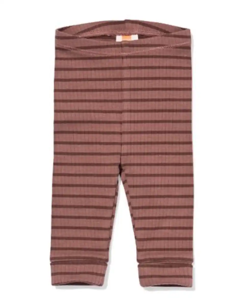 Bild 1 von Newborn-Leggings, anliegend, gerippt, gestreift braun