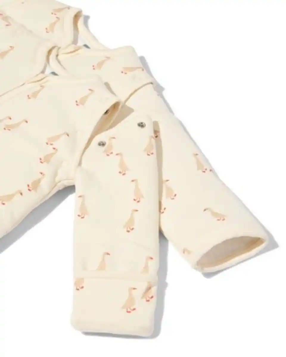 Bild 4 von Babyschlafsack mit abnehmbaren Ärmeln, aus Baumwolle, 3,0 TOG, Gänse cremefarben