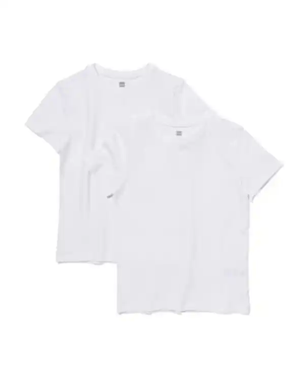 Bild 3 von 2er-Pack Kinder-T-Shirts, Biobaumwolle weiß