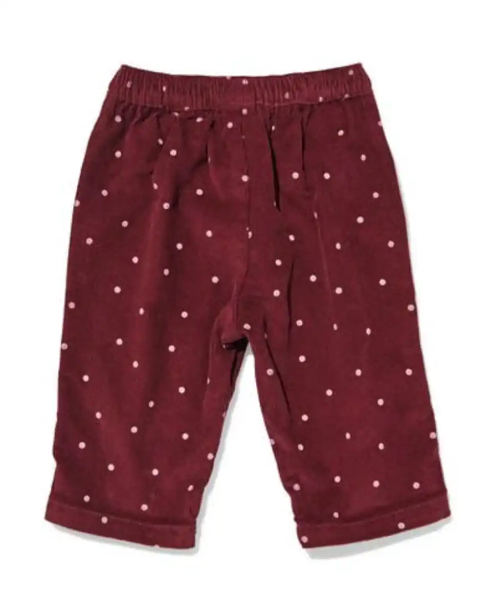 Bild 2 von Babyhose, Comfy Fit, gerippt und getupft bordeauxrot