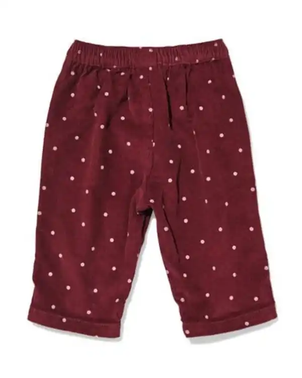 Bild 2 von Babyhose, Comfy Fit, gerippt und getupft bordeauxrot