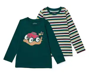 2 Kinder-Langarmshirts, Truck