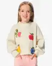 Bild 1 von Kinderpullover mit Ajourmuster und Obstmotiv ecru