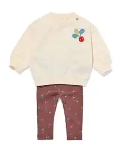 Baby-Bekleidungsset mit Radieschenmuster braun