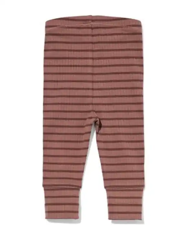 Bild 2 von Newborn-Leggings, anliegend, gerippt, gestreift braun
