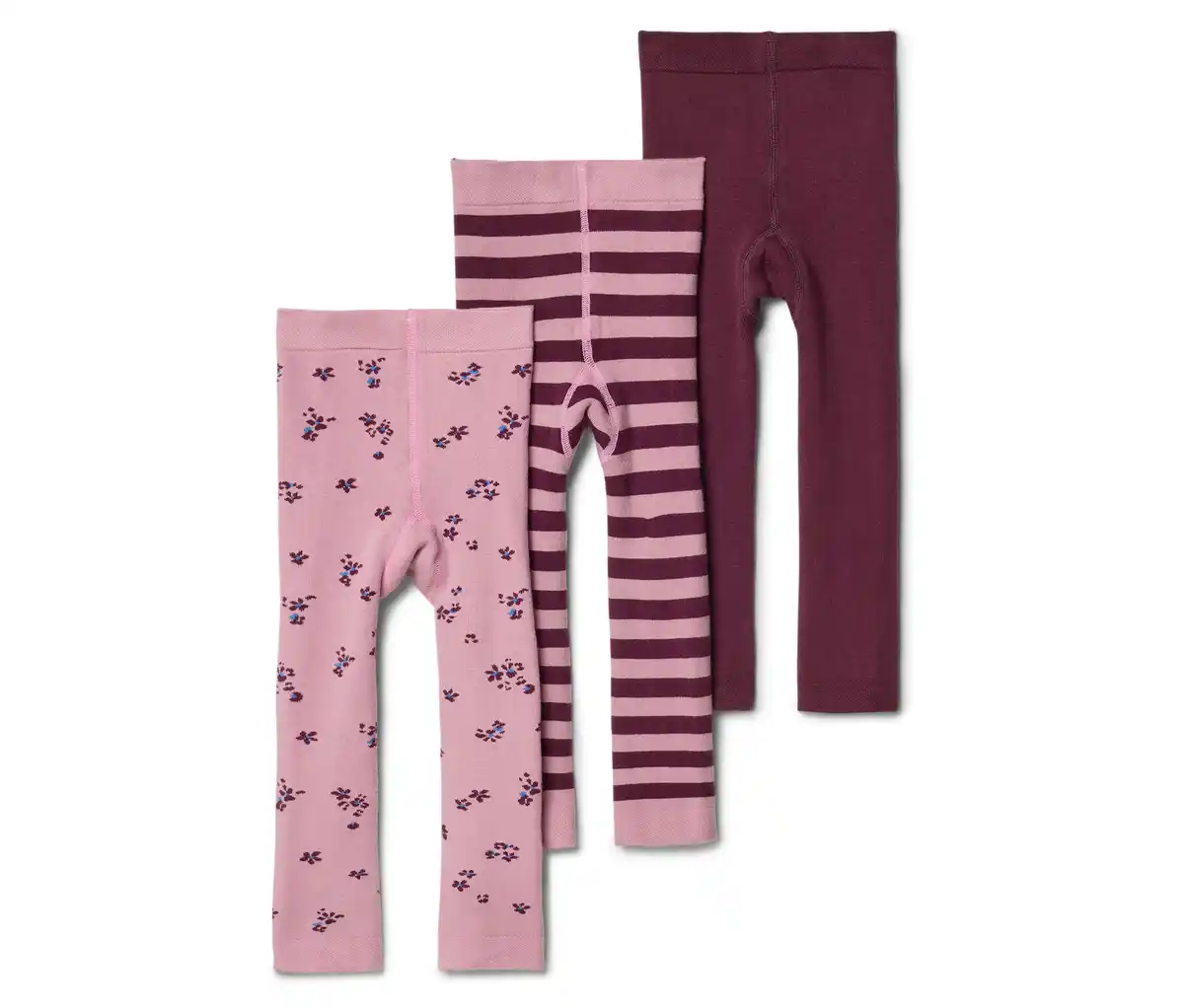 Bild 1 von 3 Kinder Frottee-Strickleggings, rosa und mauve