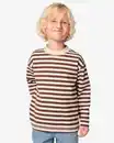 Bild 1 von Kinder-T-Shirt, Jersey, gestreift braun