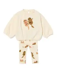 Baby-Bekleidungsset, Sweatstoff, Otter ecru