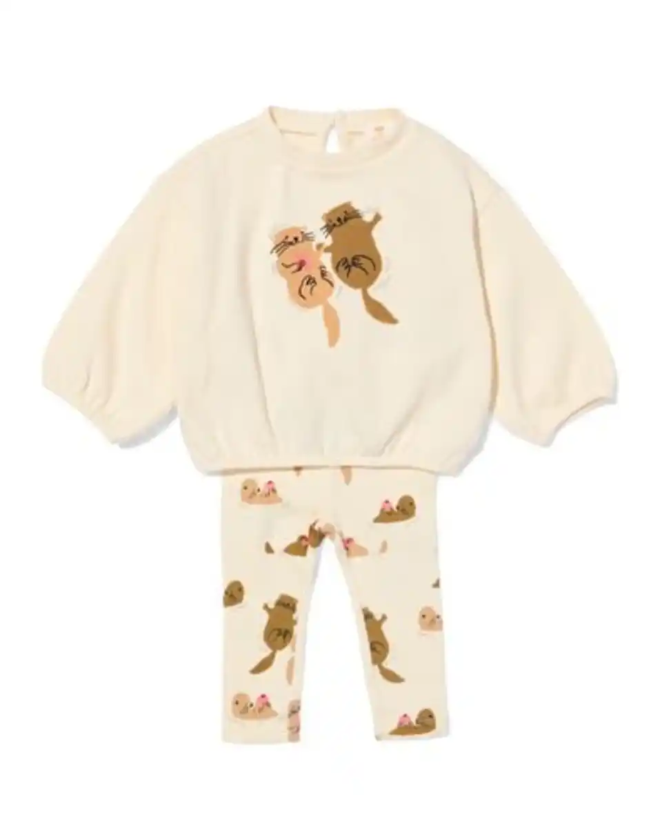 Bild 1 von Baby-Bekleidungsset, Sweatstoff, Otter ecru