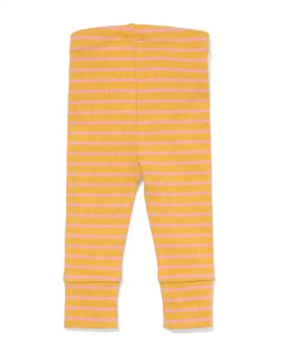 Bild 2 von Babyleggings zum Mitwachsen, anliegend, gerippt, Streifen olivgrün