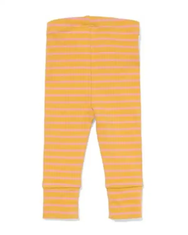 Bild 2 von Babyleggings zum Mitwachsen, anliegend, gerippt, Streifen olivgrün