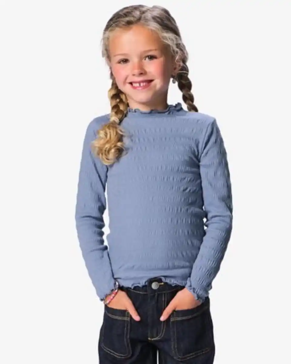 Bild 1 von Kinder-T-Shirt, Rüschen blau