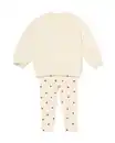 Bild 2 von Baby-Bekleidungsset, Comfy Fit, Sweatstoff, gerippt, Herzen ecru