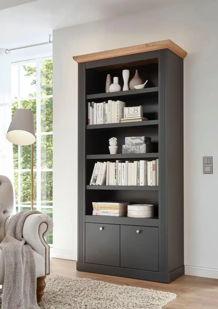 Bild 1 von OTTO home Regal Westminster, Garderobenschrank, Wohnzimmerschrank, Mehrzweckschrank, Schrank, Metallgriffe, vielseitig einsetzbar, in 2 Farben erhältlich