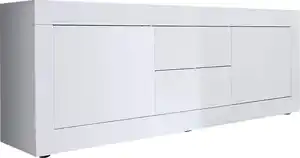 Home affaire Lowboard Basic Breite 210 cm, TV-Board 2 Türen, 2 Schubkästen, TV-Schrank, Metallgriff, moderne Rahmenoptik, viel Stauraum, Farbauswahl