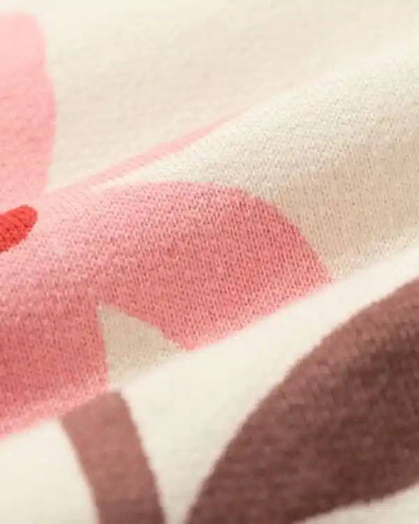 Bild 3 von Babybekleidungsset aus Sweatstoff, gerippt, mit Blumen ecru
