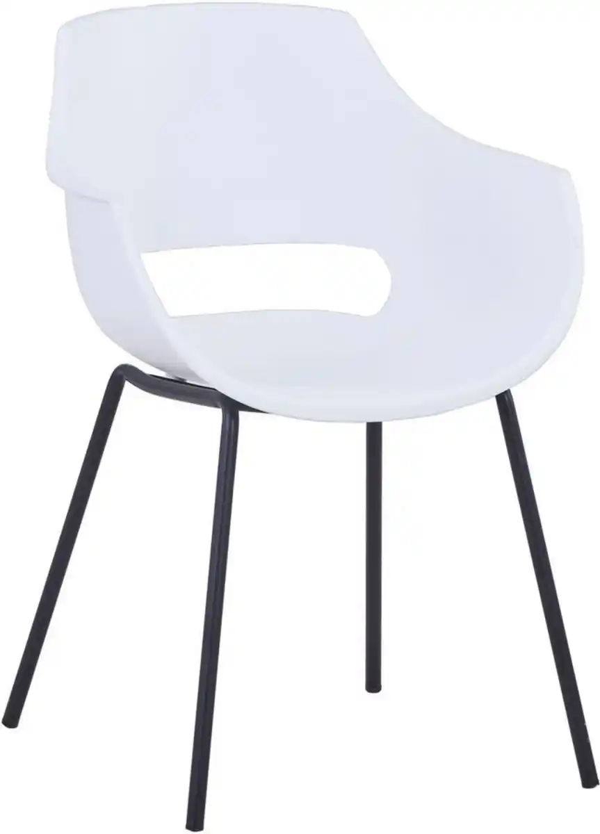 Bild 1 von SIT Schalenstuhl Exeter 2er Set mit Metallgestell im modernen Design (Set, 2 St), Ergonomische Sitzschale mit modernem Cut-Out im Rücken