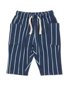 Babyhose, Comfy Fit, aus Sweatstoff, gestreift blau