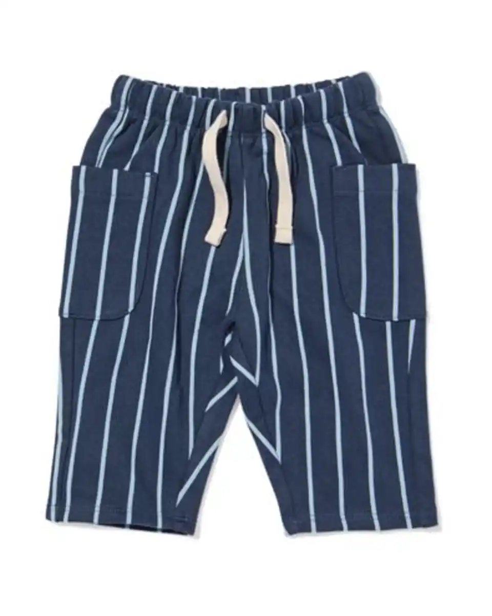 Bild 1 von Babyhose, Comfy Fit, aus Sweatstoff, gestreift blau