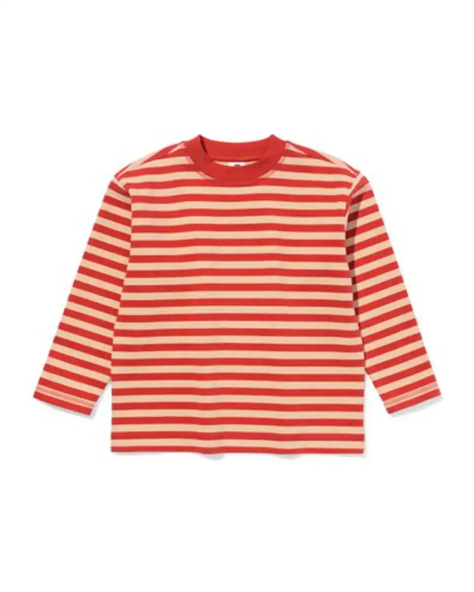 Bild 2 von Kinder-T-Shirt mit Streifenmuster rot