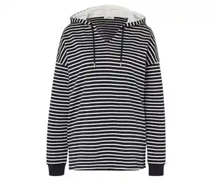 Hoodie, dunkelblau gestreift