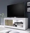 Bild 1 von Home affaire Lowboard Basic Breite 140 cm, TV-Board 1 Tür, 2 offene Fächer (Glasboden), TV-Kommode, Metallgriff, moderne Rahmenoptik, Farbauswahl
