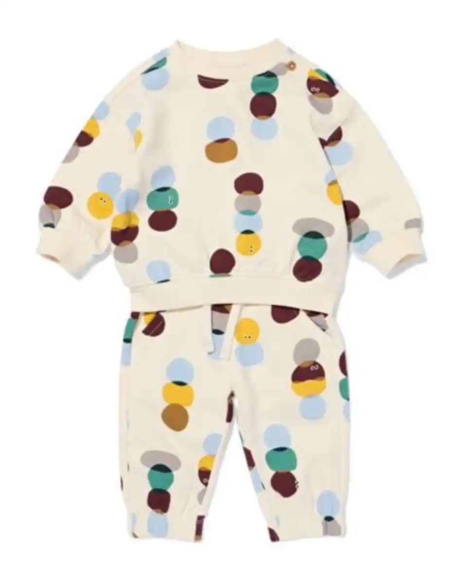 Bild 1 von Baby-Bekleidungsset, Sweatstoff, abstrakt ecru