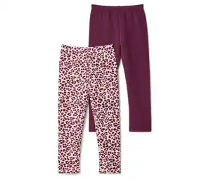 2 Kinder-Thermoleggings, Leo und mauve