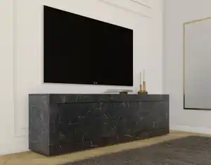 Home affaire Lowboard Basic Breite 210 cm, TV-Board 2 Türen, 2 Schubkästen, TV-Schrank, Metallgriff, moderne Rahmenoptik, viel Stauraum, Farbauswahl