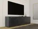 Bild 1 von Home affaire Lowboard Basic Breite 210 cm, TV-Board 2 Türen, 2 Schubkästen, TV-Schrank, Metallgriff, moderne Rahmenoptik, viel Stauraum, Farbauswahl