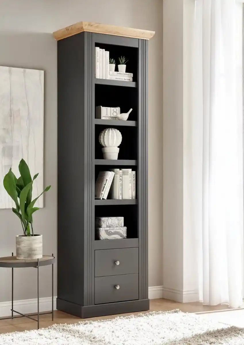Bild 1 von OTTO home Regal Westminster, Garderobenschrank, Wohnzimmerschrank, Mehrzweckschrank, Schrank, Metallgriffe, vielseitig einsetzbar, in 2 Farben erhältlich
