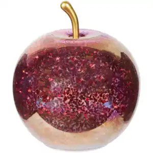 Glitzerapfel mit LED-Beleuchtung