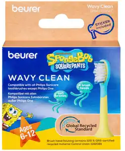 BEURER Zahnbürstenköpfe Wavy Clean »Spongebob Schwammkopf«, 4-St.-Packg.