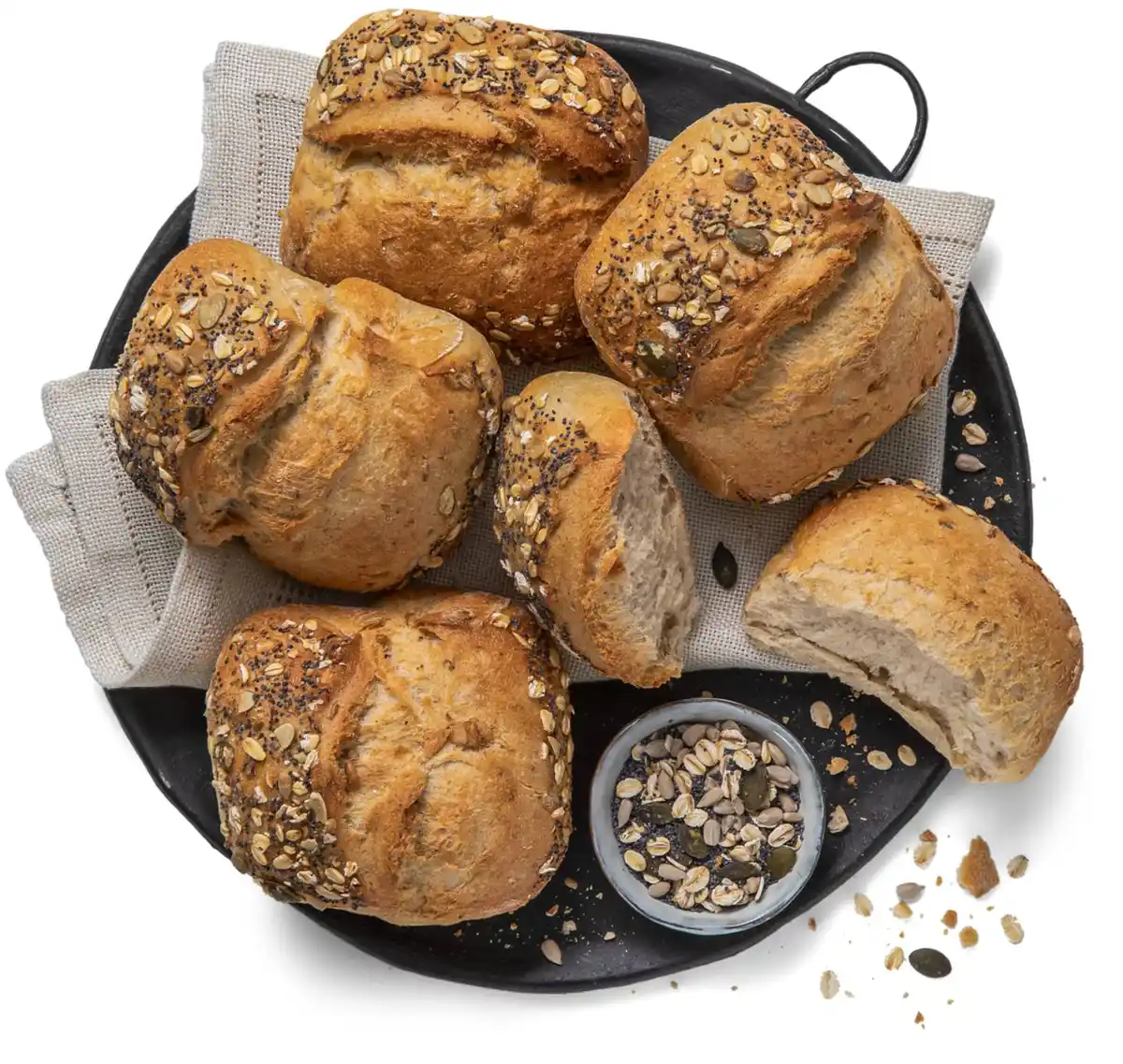 Bild 1 von Bauernbrötchen mit Saaten, Stück