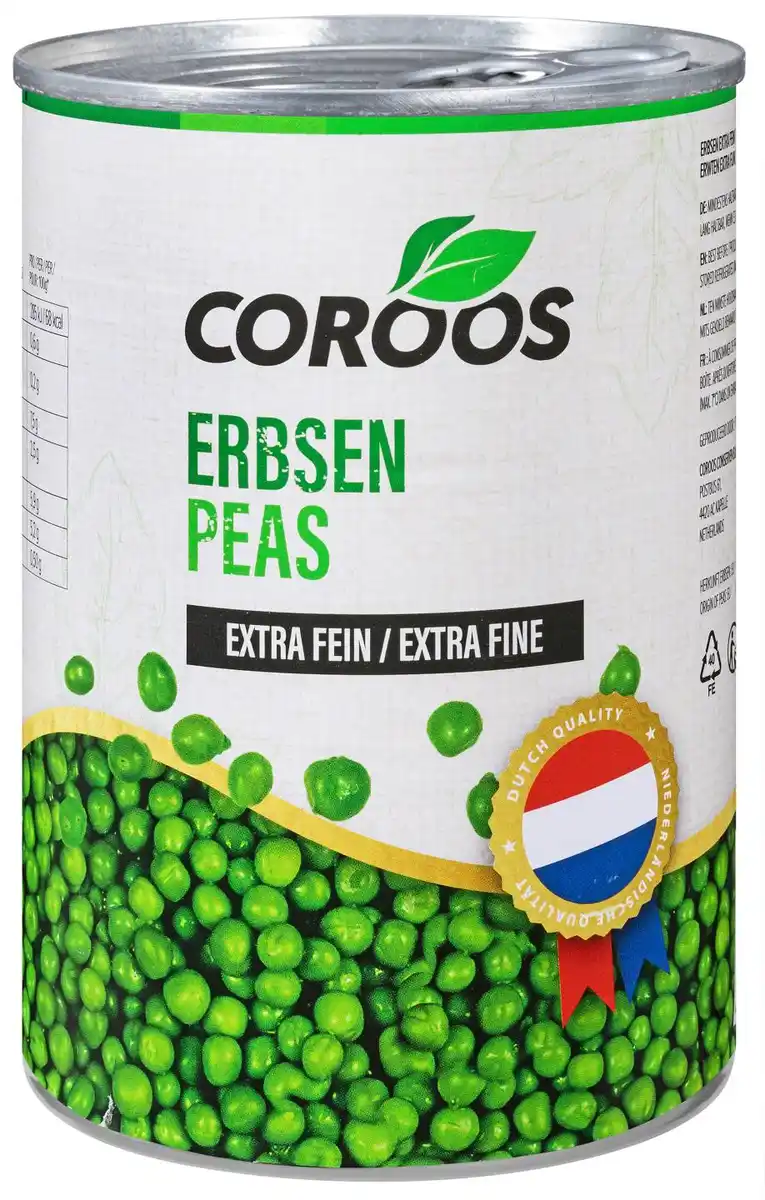 Bild 1 von COROOS Erbsen, 400-g-Dose