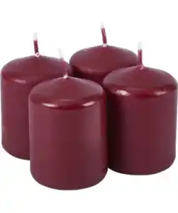 Dunkelrote Stumpenkerzen