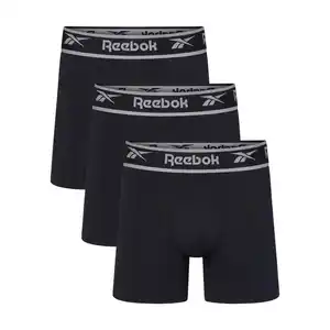 REEBOK Boxershorts Herren Baumwolle 3er-Pack - schwarz
