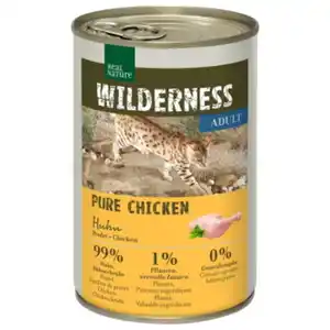 REAL NATURE WILDERNESS Nassfutter Katze, Adult, Pure Chicken, Huhn 6x400 g