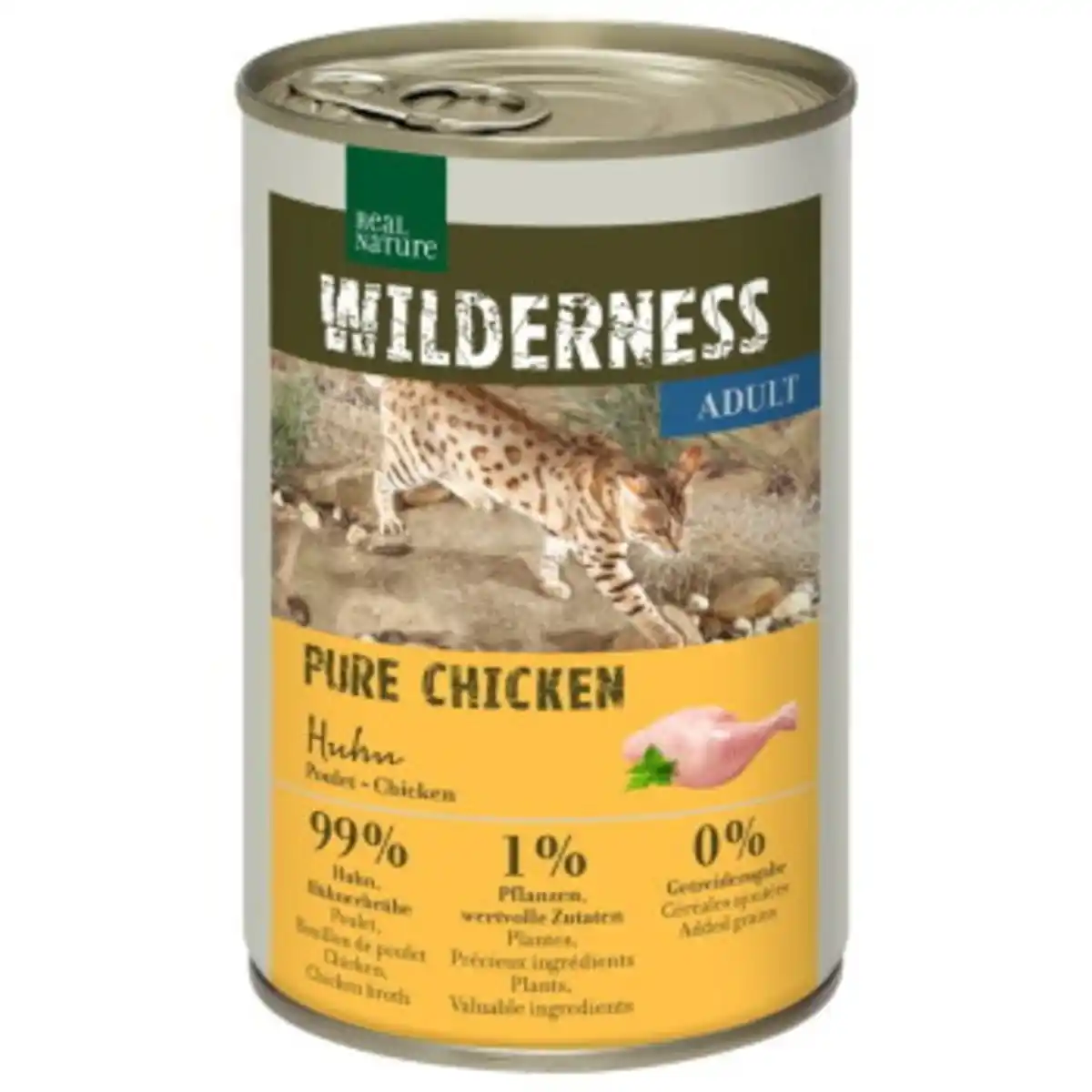 Bild 1 von REAL NATURE WILDERNESS Nassfutter Katze, Adult, Pure Chicken, Huhn 6x400 g