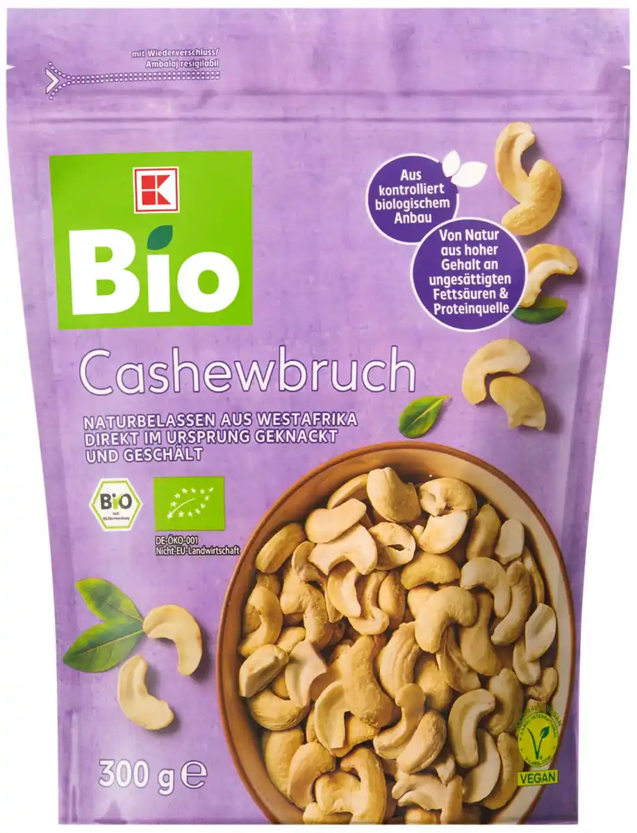 Bild 1 von K-BIO Bio-Cashewbruch, 300-g-Beutel