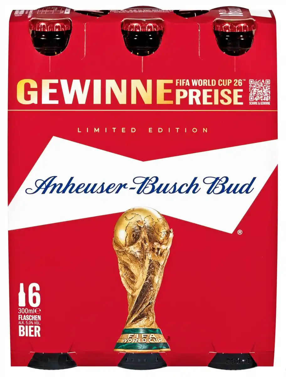 Bild 1 von ANHEUSER-BUSCH Bud Lagerbier, Packg. 6 x 0,3-l-Fl.