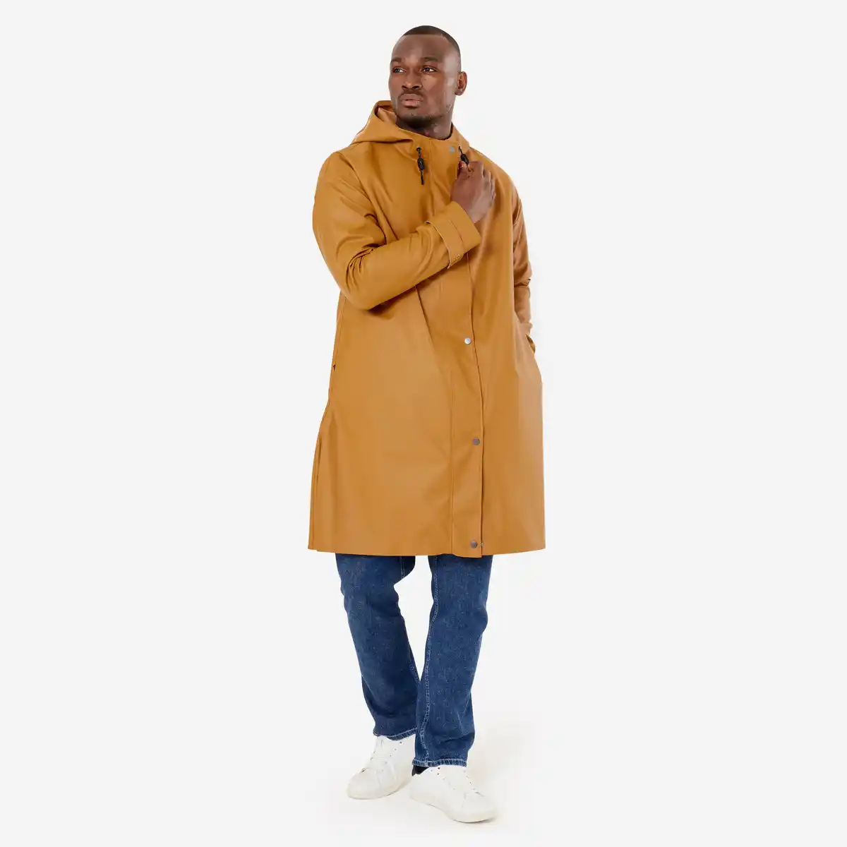 Bild 1 von BTWIN Fahrrad Parka wasserdicht City unisex ocker