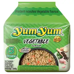 YUMYUM Instant Nudeln Multipack 300 g, 5er-Pack, Gemüse