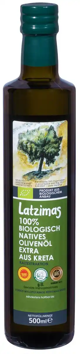 Bild 1 von LATZIMAS Bio-Olivenöl DOP extra nativ, 500-ml-Fl.