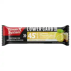 POWER SYSTEM Lower Carb Riegel, 40 g, Lemon Cheesecake
