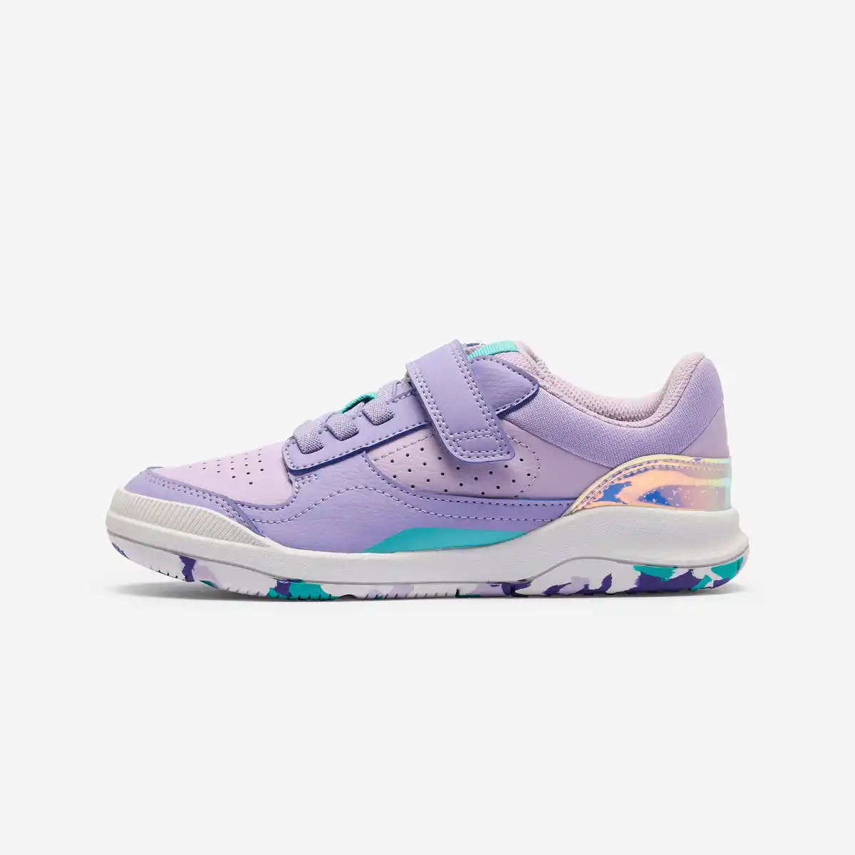 Bild 1 von DECATHLON Fitnessschuhe Sneaker Kinder Klettverschluss robust - Playventure Yard flieder
