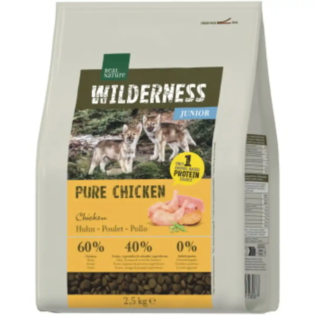 Bild 1 von REAL NATURE WILDERNESS Trockenfutter Hund Junior Pure Chicken 2,5 kg