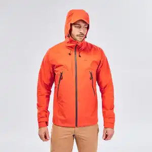 QUECHUA Regenjacke Herren wasserdicht atmungsaktiv Wandern - MH500 orange
